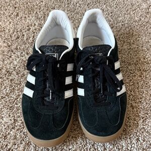 Adidas Gazelle Black and White Suede Sneakers